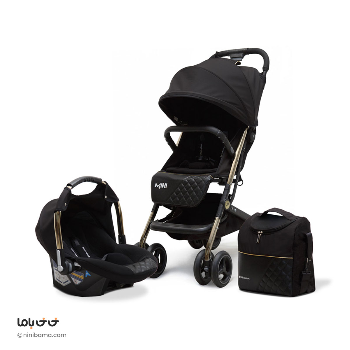 Mini-Set-Black ست کالسکه دلیجان مدل مینی پلاس - Image 1