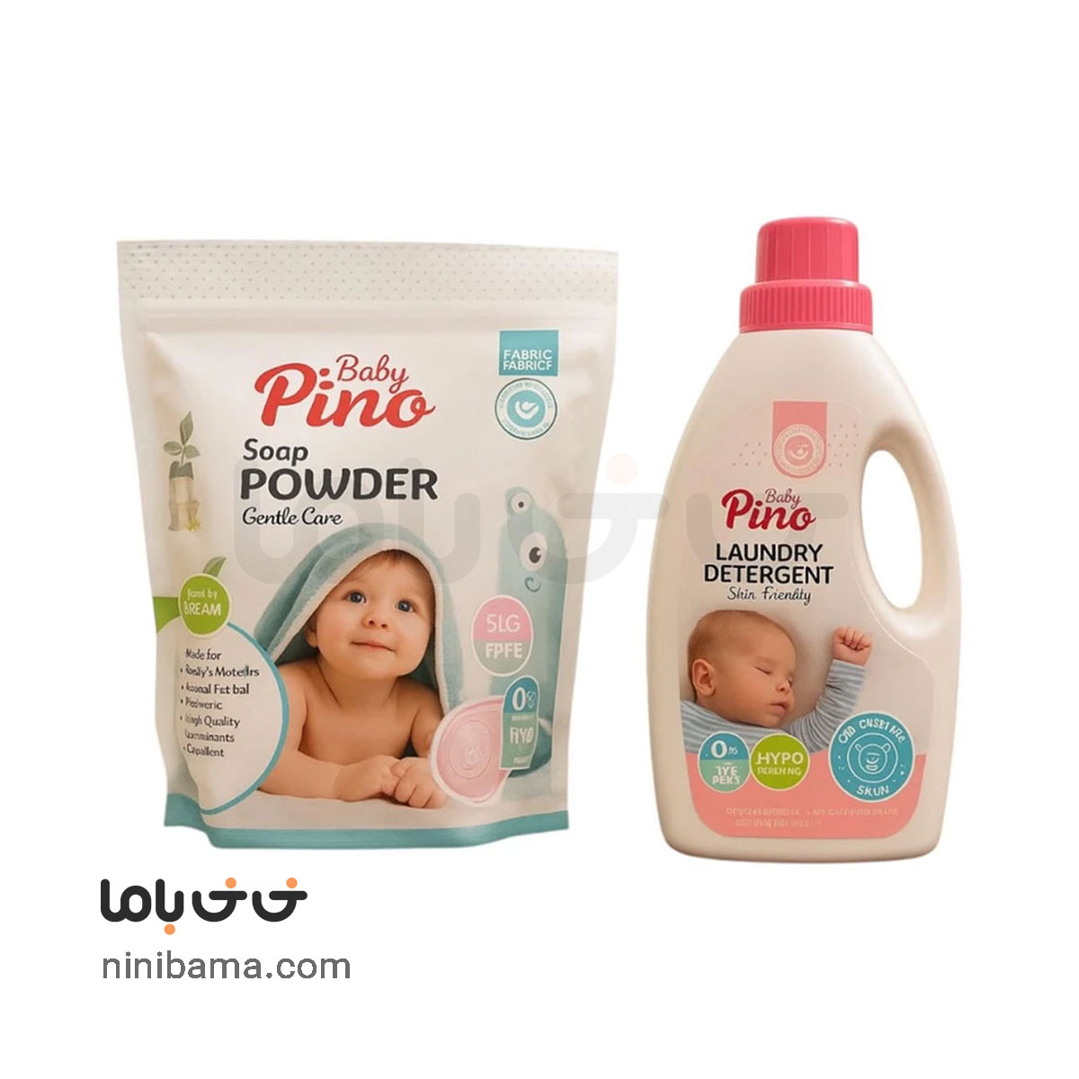 Pino مایع و پودر ماشین لباسشویی پینو بیبی مدل Mix وزن 1800 گرم مجموعه 2 عددی - Image 1
